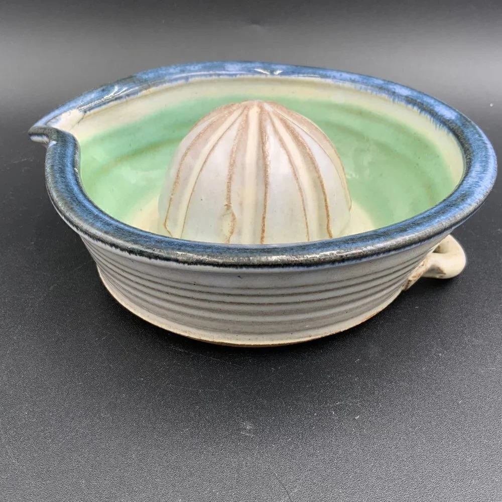 Studio Art Pottery Juicer with Handle & Spout Seal Artist Mark 
